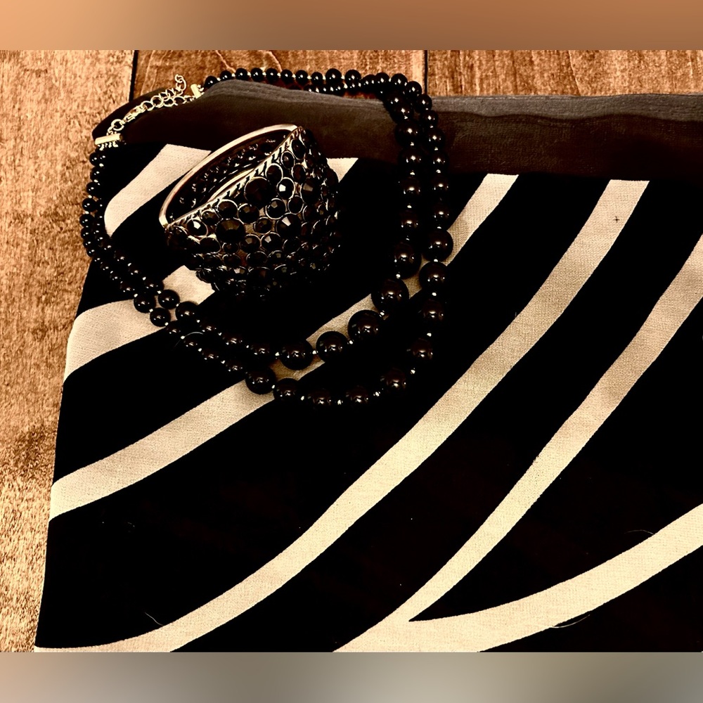 Black and white zebra print like saree